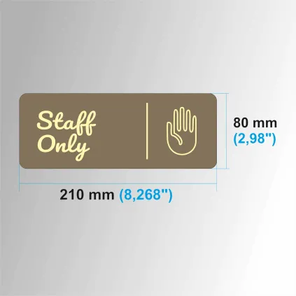 Staff Only Sign | Wooden Door Plaque