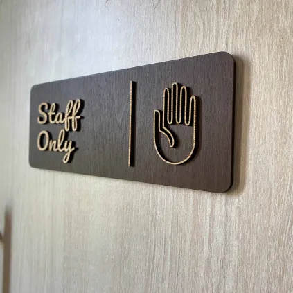 Staff Only Sign | Wooden Door Plaque