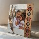 Ukrainian Photo Frame 5x7 with Felt Embroidery Ornament