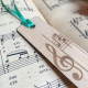 “Melody of Inspiration” Wooden Music Bookmark – Treble Clef & Notes