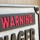 Funny Colorful "Warning: Teenager Zone" Wooden Sign