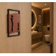 Modern Wooden Restroom Sign Set 70x150mm