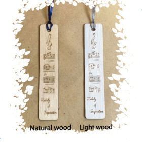 Wooden Music Bookmark – “Melody of Inspiration”