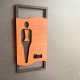 Modern Wooden Restroom Sign Set 70x150mm