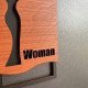 Modern Wooden Restroom Sign Set 70x150mm