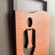 Modern Wooden Restroom Sign Set 70x150mm