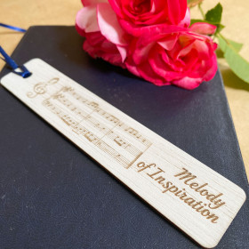 Wooden Music Bookmark – “Melody of Inspiration”