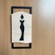 Modern Light Wood Restroom Sign Set 70x150mm
