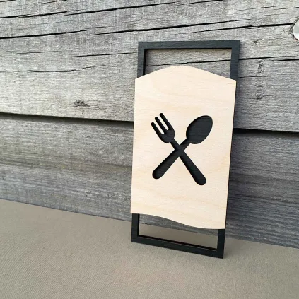 Modern Wooden Dining Room Sign
