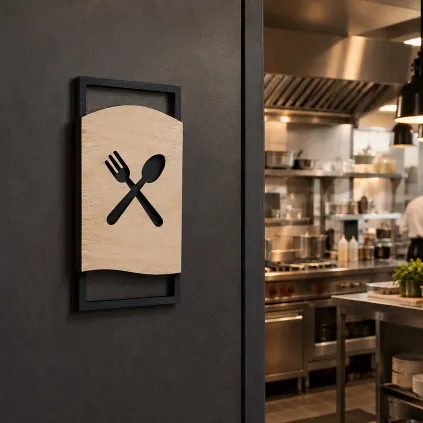 Modern Wooden Dining Room Sign