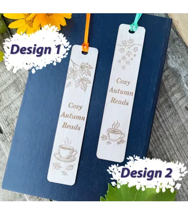 Wooden Bookmark “Cozy Autumn Reads” – Autumn Warmth on Every Page