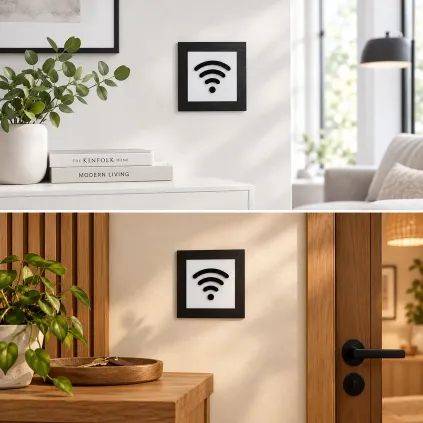 Modern WiFi Sign for Cafes, Hotels and Offices