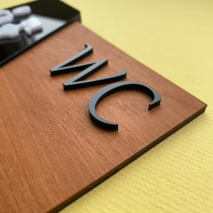 WC Door Sign "Man & Woman": details 160x130mm