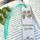 Wooden Bookmark “Autumn Reads” – Laser Engraved Fall Design with Pumpkin and Grapes