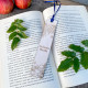 Wooden Bookmark “Autumn Reads” – Laser Engraved Fall Design with Pumpkin and Grapes