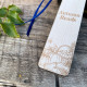 Wooden Bookmark “Autumn Reads” – Laser Engraved Fall Design with Pumpkin and Grapes