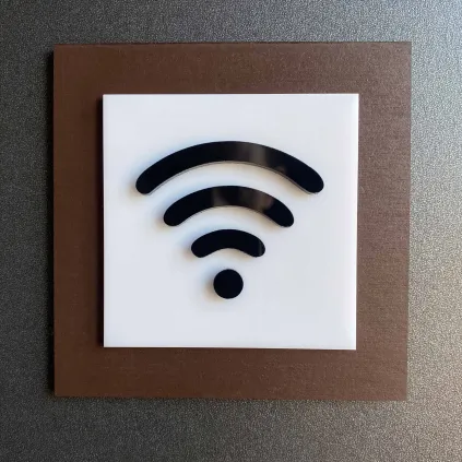 Modern WiFi Sign for Cafes, Hotels and Offices