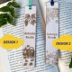 Wooden Bookmark “Autumn Reads” – Laser Engraved Fall Design with Pumpkin and Grapes