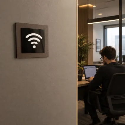 Modern WiFi Sign for Cafes, Hotels and Offices